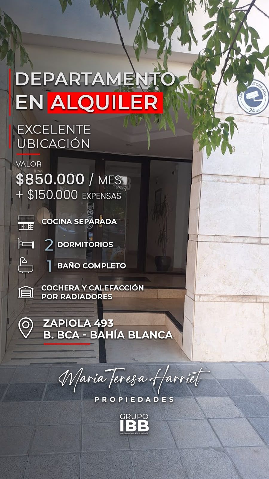 Departamento en Alquiler en Zapiola 493, Macrocentro, Bahía Blanca - Bahía Blanca Propiedades | SITIO OFICIAL l