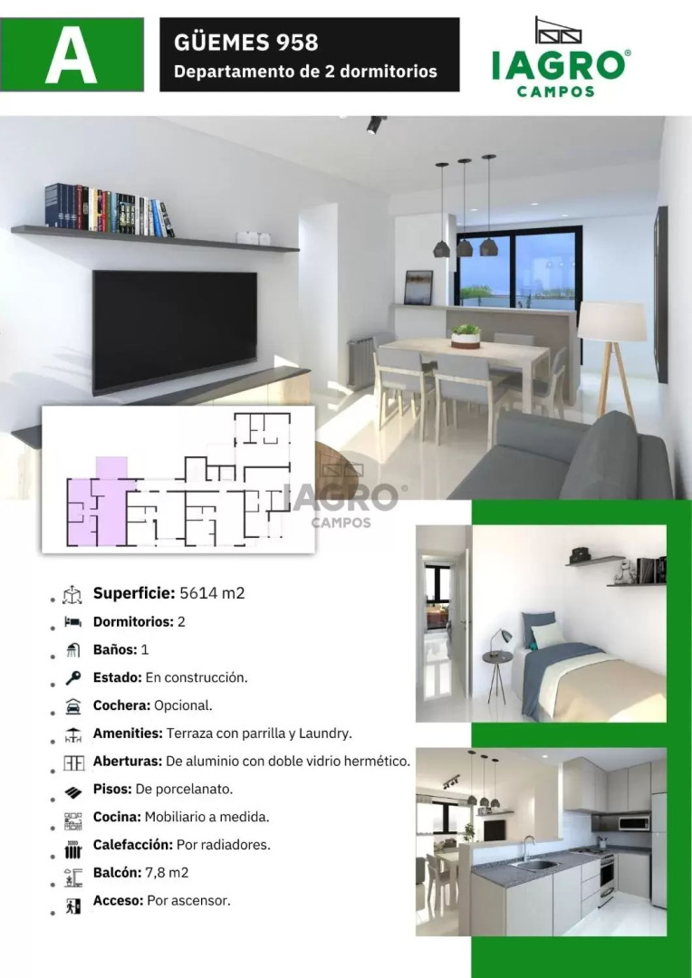 Departamento en Venta en Güemes 958, Pacifico, Bahía Blanca - Bahía Blanca Propiedades | SITIO OFICIAL l