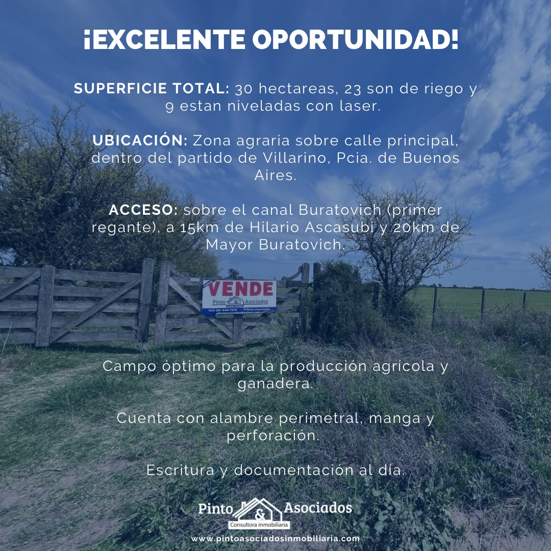 Campo  en Venta en Rio Mayor Buratovich,  Hilario Ascasubi - Bahía Blanca Propiedades | SITIO OFICIAL l
