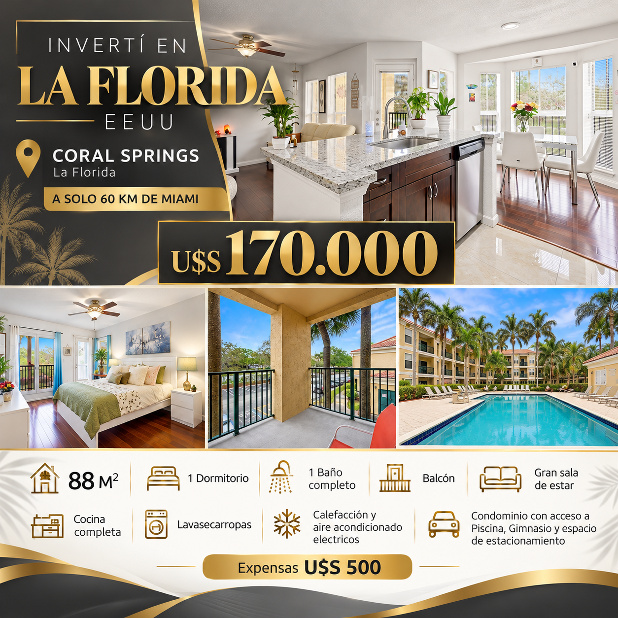 Departamento en Venta en SAVANNAH AT RIVERSIDE CONDO UNIDAD 1521 EDIFICIO 15 POR CDO BK/PG: 397  ,  Miami - USA - Bahía Blanca Propiedades | SITIO OFICIAL l