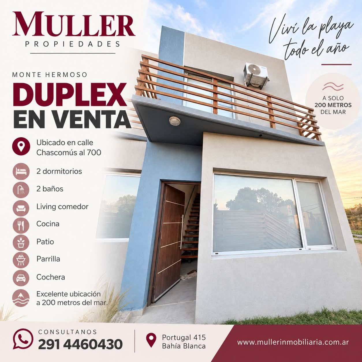 Duplex en Venta en Chacabuco 700, Las Dunas, Monte Hermoso - Bahía Blanca Propiedades | SITIO OFICIAL l