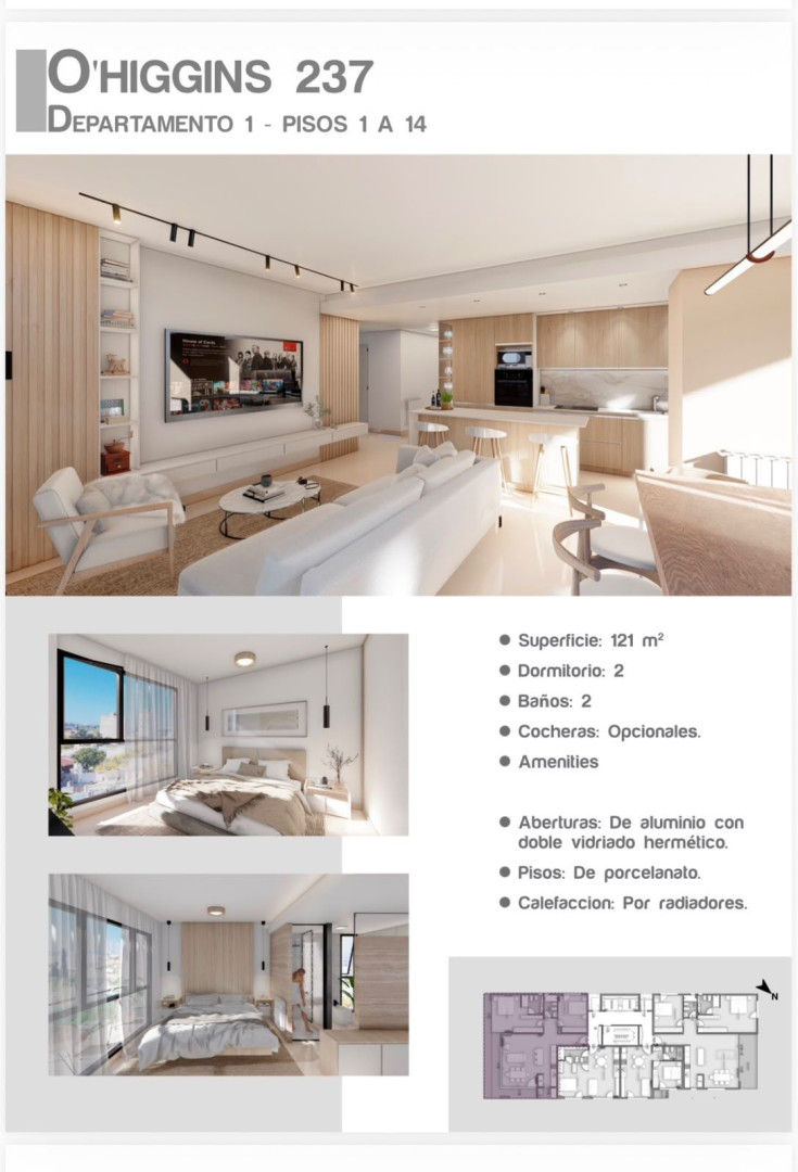 Departamento en Venta en O Higgins 200, Centro, Bahía Blanca - Bahía Blanca Propiedades | SITIO OFICIAL l