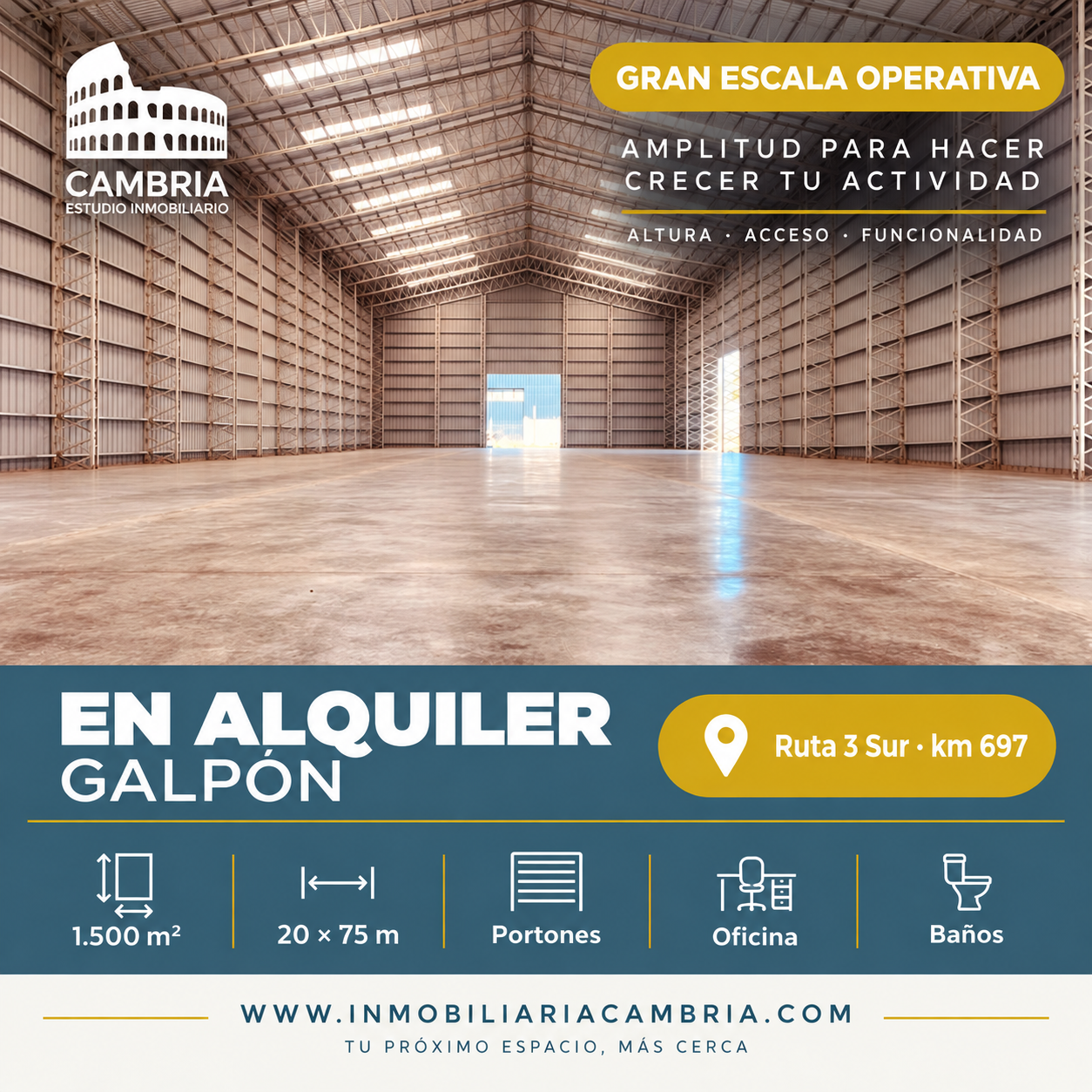 Galpón en Alquiler   Bahía Blanca - Bahía Blanca Propiedades | SITIO OFICIAL l