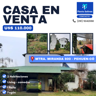 Casa en Venta en MAESTRA MIRANDA 800,  Pehuen Co