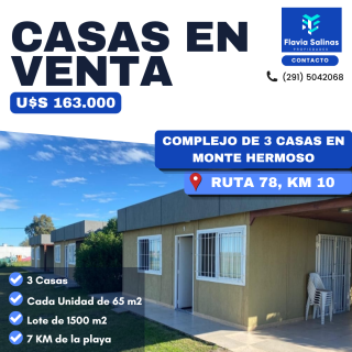 Casa en Venta en Acceso A Monte Hermoso, Ruta 78 Km. 10,  Monte Hermoso